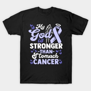 My God is stronger than Stomach Cancer - Awareness T-Shirt